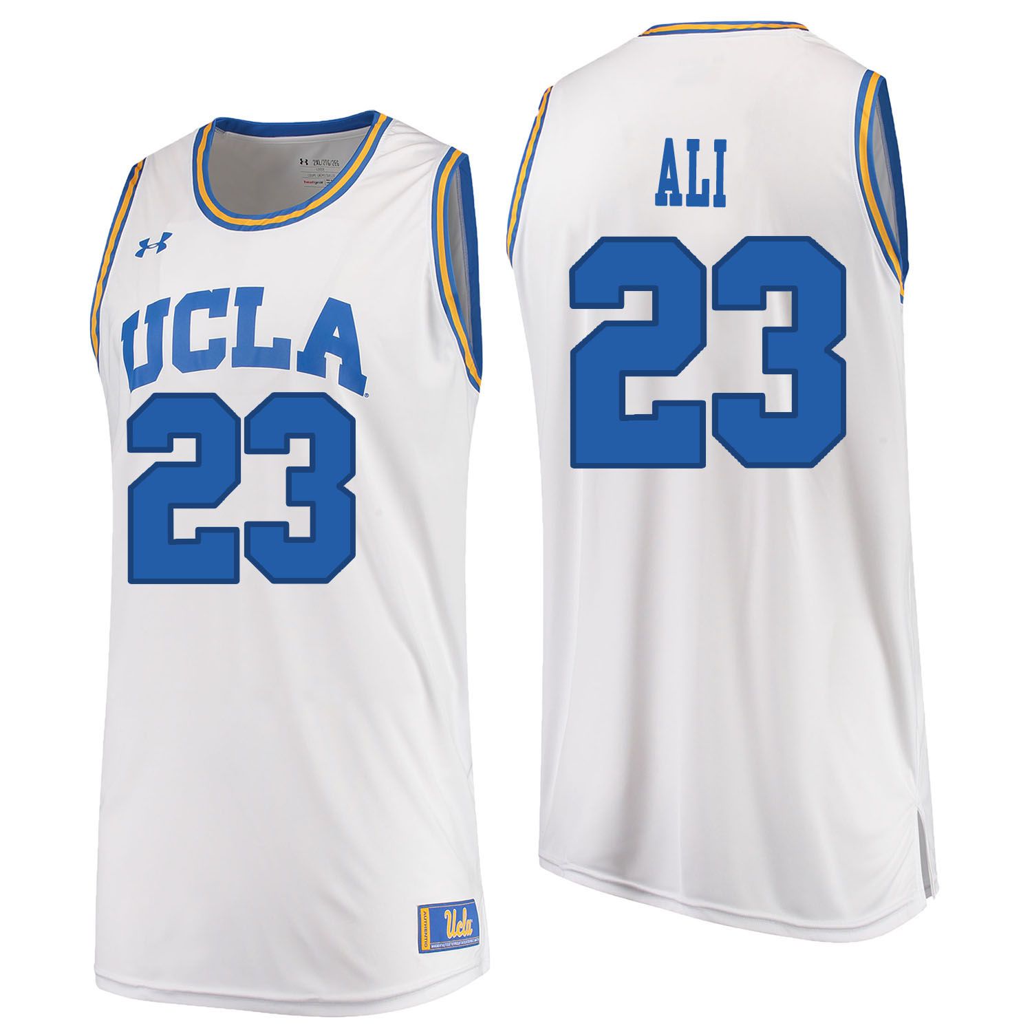 Men UCLA UA 23 Ali White Customized NCAA Jerseys